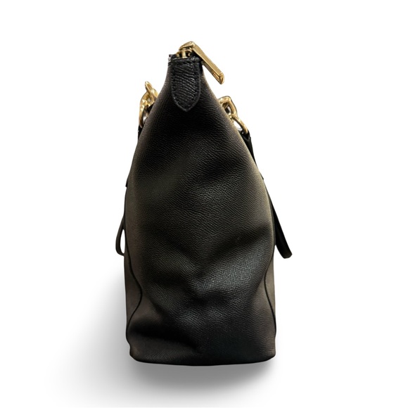 Coach Ava Tote Black Crossgrain Leather Gold Hardware Shoulder Bag F57526 - Picture 4 of 14